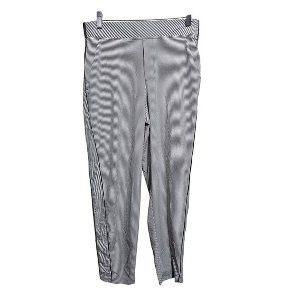 Athleta Brooklyn Textured Ankle Pant Womens Gray Striped Size 8  (838) - Picture 3 of 10